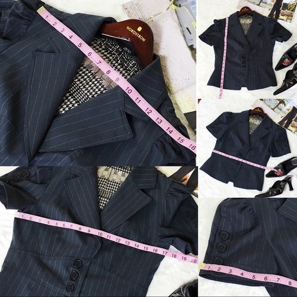 🌸ZINC🌸Women’s Navy Blue Striped Blazer - Picture 8 of 8